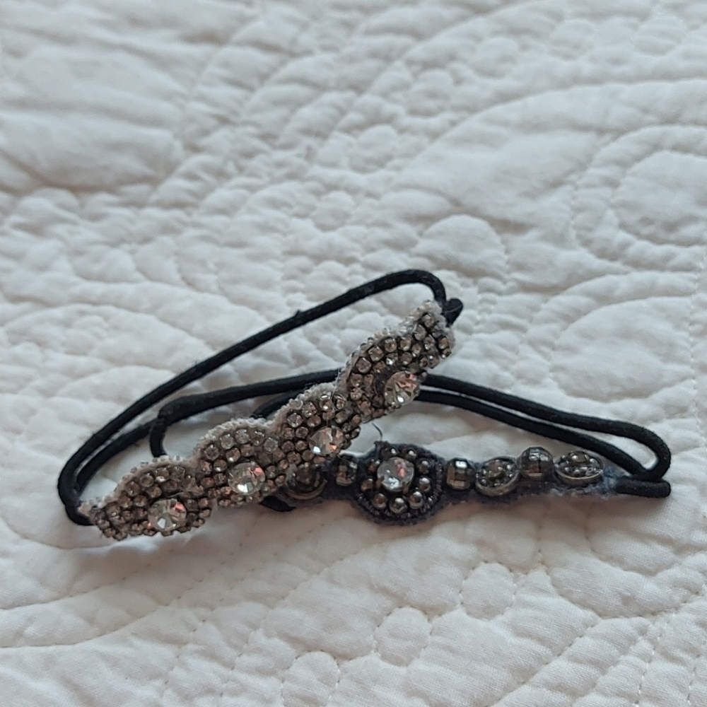 Glitzy rhinestone hair ties